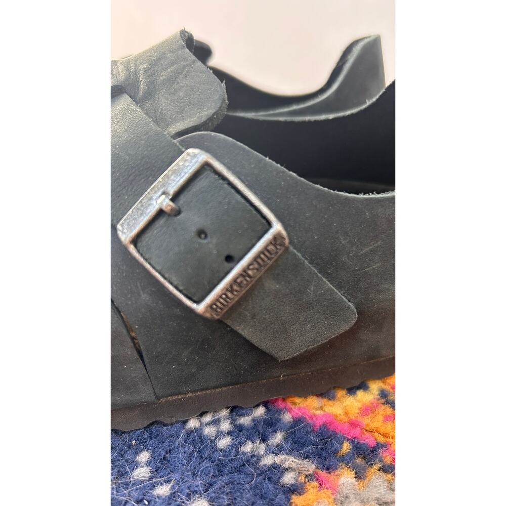 Birkenstock Boston Black Oiled Leather Clogs Shoes Women's EU 38 US 7 7.5 - Picture 3 of 8
